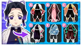 تخمين شخصيات قاتل الشياطين بملابسهم Kimetsu No Yaiba Demon Slayer Quiz 
