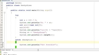 190 Example 2 Multiple Catch in Java Programming Hindi