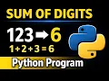 Sum of Digits in Python Python Program for Beginners