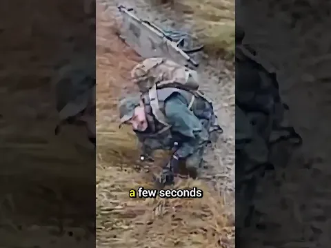 Russian soldiers panic after seeing Ukrainian FPV drone waiting for them on the ground!