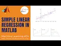 Simple Linear Regression in MATLAB Machine Learning MATLABHelper