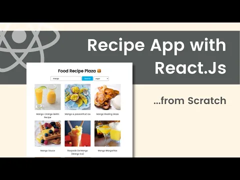 Lets Build a Food Recipe App with ReactJs React API Project Tutorial using Axios