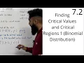 Edexcel AS Level Maths 7 2 Finding Critical Values Part 1 - Critical Region One-Tailed Test