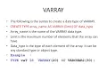 Oracle DB - PLSQL Composite Types