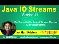 IO Streams Session 11 Working with File Output Stream Classes Its Constructors Hari Krishna