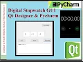 Digital StopWatch GUI Applicationin Qt Designer Pycharm Mobile Stopwatch GUI 2020 Lap Reset