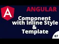 Component with inline style Template Angular Tutorial