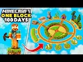 I Survived 100 Days on ONE BLOCK in Minecraft Hardcore