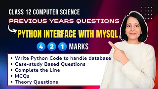 Python Interface with MySQL Important Questions Class 12 Computer Science ENGLISH