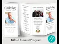 Trifold Classic Funeral Program Template