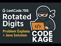 LeetCode 788 Rotated Digits Problem Explanation Java Solution