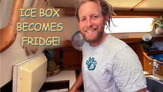 Preparing to sail the CARIBBEAN! Converting our icebox into fridge + fresh water tank ~ Postcard 12