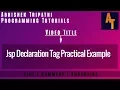 Declaration Tag In JSP Part-7 JSP Declaration Tag Tags JSP JSP Tutorials declaration