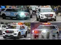URGENT CODE 3 RESPONSES NYPD Marked units responding around NEW YORK using ALL siren tones