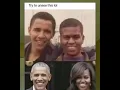 Barack and Michael Obama