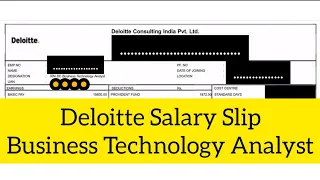 Deloitte Payslip Deloitte Business Technology Analyst Salary Slip Deloitte Salary Structure