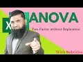 How To Use Anova Two Factor Without Replication In Excel Data Analysis