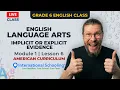Grade 6 Language Arts Implicit or Explicit Evidence Module 1 Lesson 6 Live Class
