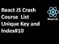 React JS List Unique Key and Index