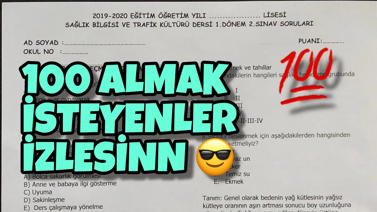 9.Sınıf Sağlık Bilgisi ve Trafik Kültürü | Beslenme ve Fiziksel Aktivite