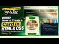 How to Create a Card in HTML CSS Simple Website Design Step by Step - Part 1