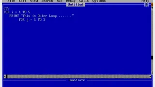 15 Tutorial on Nested FOR LOOP in QBASIC
