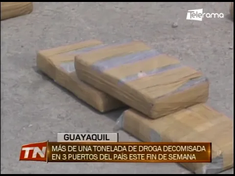 Más de una tonelada de droga decomisada en 3 puertos del país este fin de semana