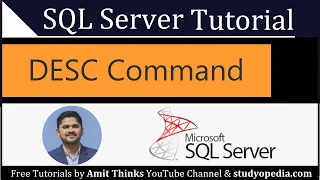 DESC Command in SQL SQL Server Tutorial for Beginners