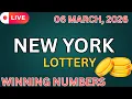New York Midday Lottery Results For - 06 Mar 2026