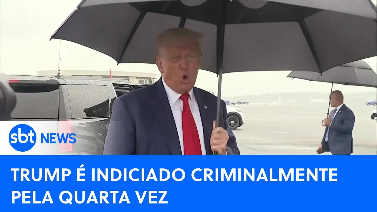 Donald Trump é indiciado criminalmente pela 4º vez  | #SBTNewsnaTV (15/08/23)