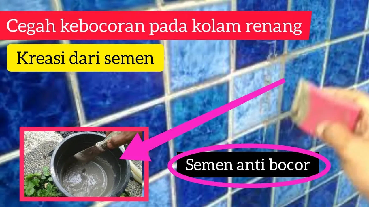 Cara Pakai Lem Epoxy DEMP-X (10) -- Merekatkan Keramik Kolam Renang Dalam Air ( Tanpa Kuras Air ). 