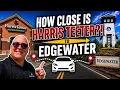 Harris Teeter Grocery Store is HOW FAR from Edgewater Real Time Drive 2026