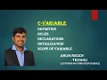 C LANGUAGE PART 4 - VARIABLE DEFINITION RULES INITIALIZATION ASSIGNING SCOPE OF VARIABLE