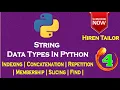 String Data Types In Python Python Tutorial For Beginners