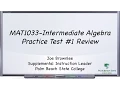 MAT1033 Practice Test Questions 39-40 Replace Y with Function Notation