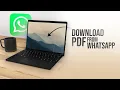 How to Download PDF from WhatsApp in Macbook tutorial