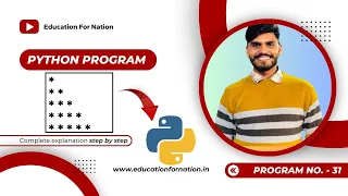python pattern programs using python in Hindi pattern 31 triangle program in python