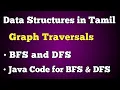 Graph traversals in Tamil BfS DFS Java Code implementation Data Structures using java