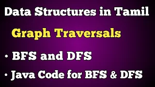 Graph traversals in Tamil BfS DFS Java Code implementation Data Structures using java