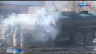 В Нефтяниках взорвались бочки с топливом