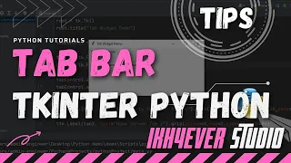How do I create a tab bar in Python tkinter tabbar widget