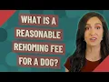 What is a reasonable rehoming fee for a dog