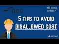 NEC3 4 - Disallowed Cost Explained