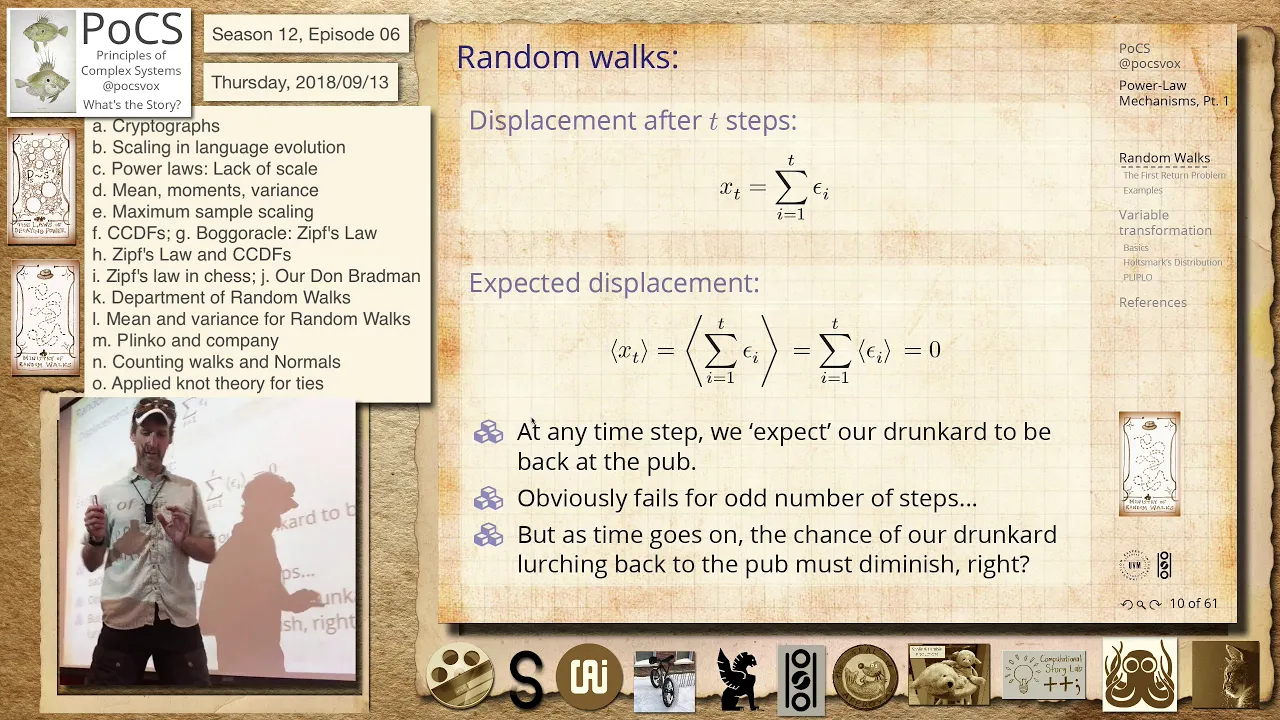 S12E06l: Mean and variance for Random Walks