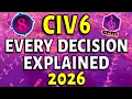 Civ 6 EVERY DECISION EXPLAINED The Ultimate Deity Culture Playthrough Civilization VI