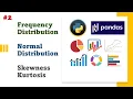 frequency distribution bar pie chart normal distribution skewness kurtosis python