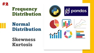 frequency distribution bar pie chart normal distribution skewness kurtosis python