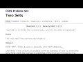 Two Sets Solution CSES Problem set Introductory Problems