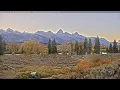Teton Time Lapse of sunset viewed from Dornan s on September 26 2023