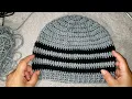 Crochet Men s Beanie Easy crochet tutorial for beginners